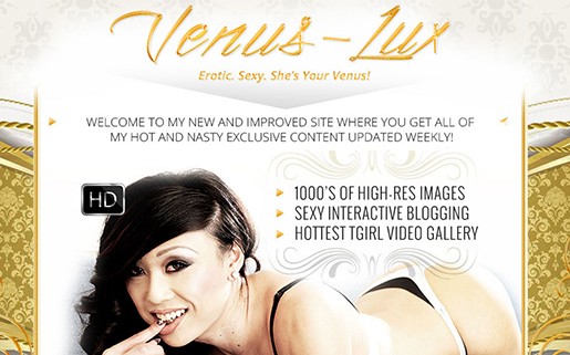 One of the best pay sex sites for tranny true lovers, featuring the unique Venus Lux, half Chinese-half Mongolian transsexual star.